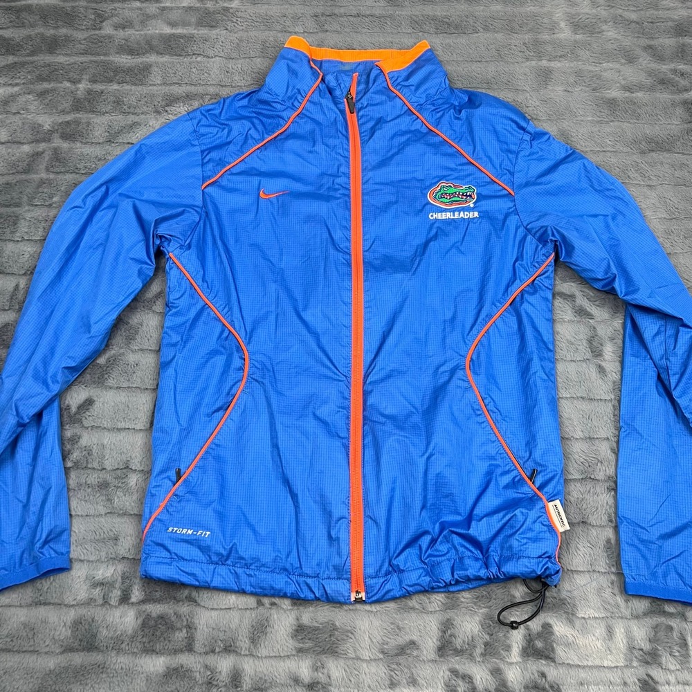 Nike Florida Gators Cheerleader Storm-FIT Jacket Blue Orange Womens S 22762X-FG1